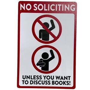 LitJoy To Bee Read No Soliciting Sign - August 2024 Box Item